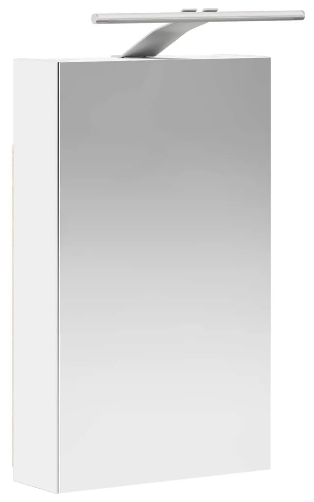 Armoire de toilette avec miroir blanche 30cm meuble de rangement mural
