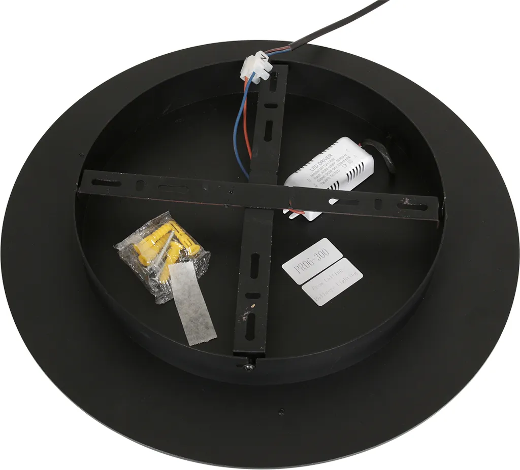 Plafonnier LED métal noir Ringlux Ø 32cm : Éclairage design et durable