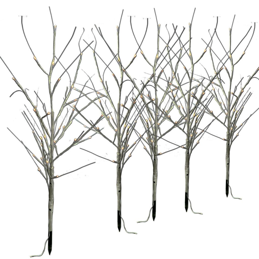 Lichterbäumen 120 cm weiß 5er-Set Baum LED