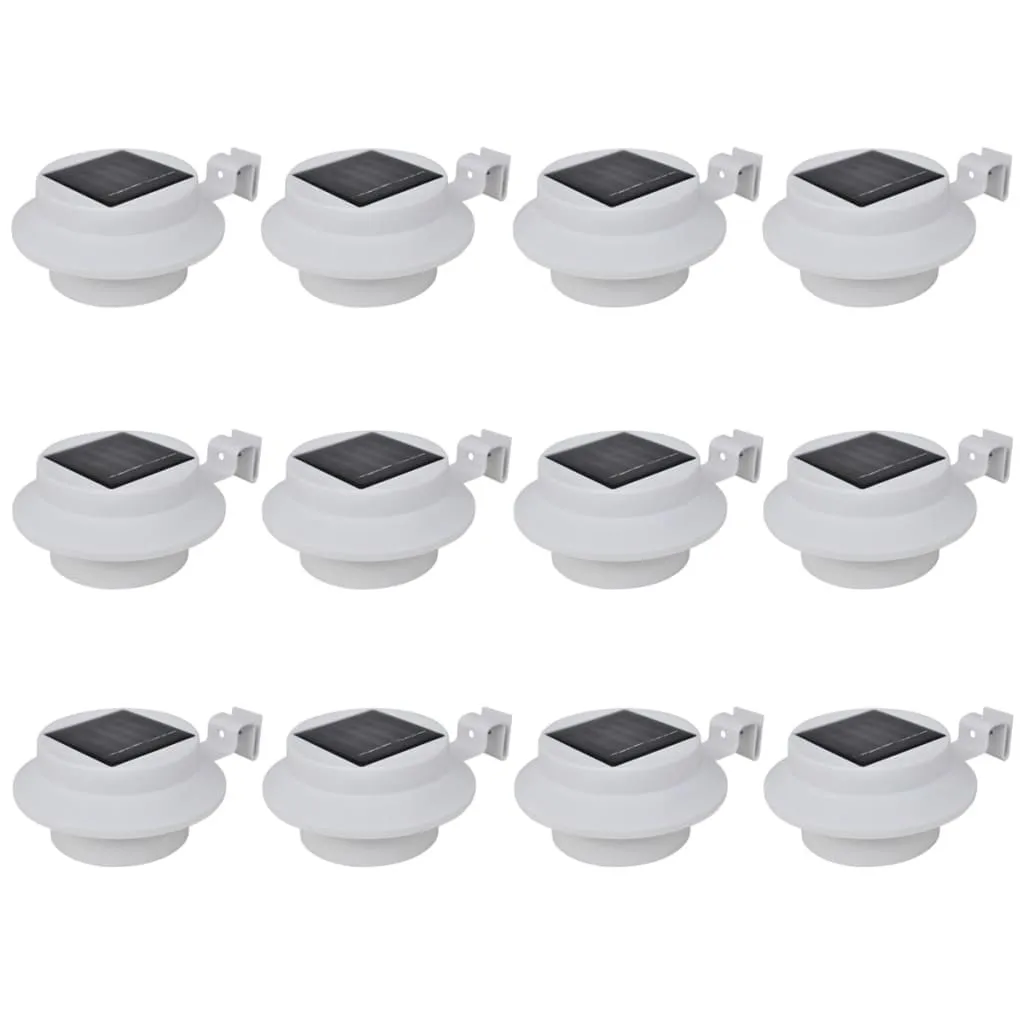 Éclairage solaire pour clôture et jardin - Balises LED blanches lot de 12