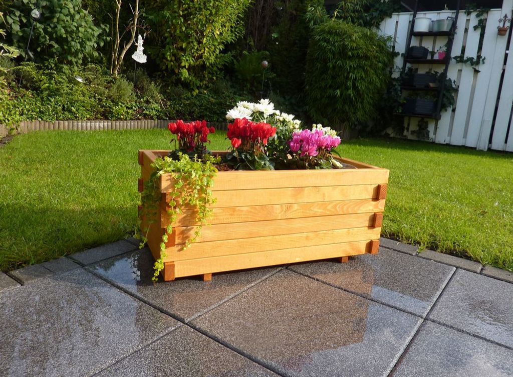 Pflanzkasten 'Lucca' mit Pflanzfolie, Maße: 69 x 39 x 29,5cm, Terasse, Balkon