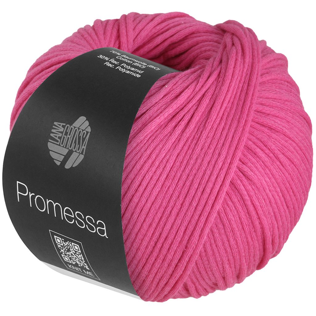 Lana Grossa PROMESSA 50 g weich gefülltes Schlauchgarn 125 m, Farbe:002 - Pink