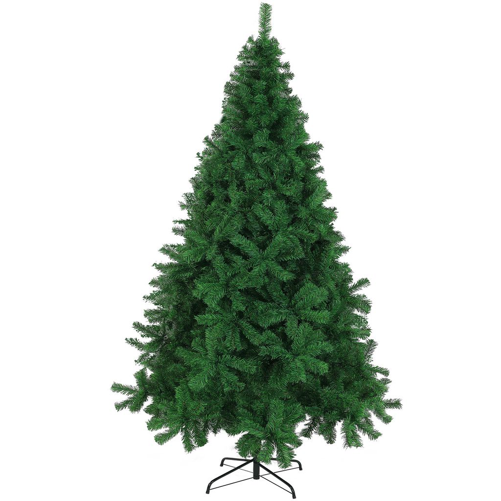 Weihnachtsbaum Tannenbaum künstlicher Christbaum 240 cm in grün-weiss 