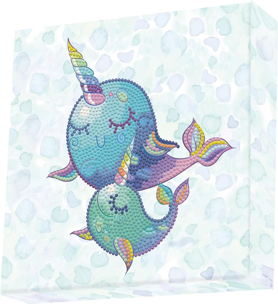 Diamond Dotz Diamond Painting Hobby Set Narwhal Dreams 22x22cm