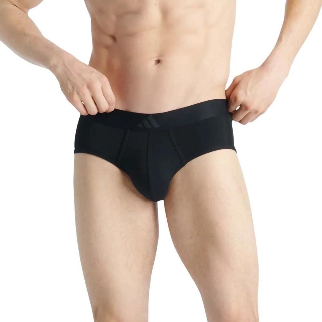 Adidas Underwear Low Rise 3 Stripes Active Flex Baumwolle Slips 2 Einheiten Schwarz S Herren Schwarz S