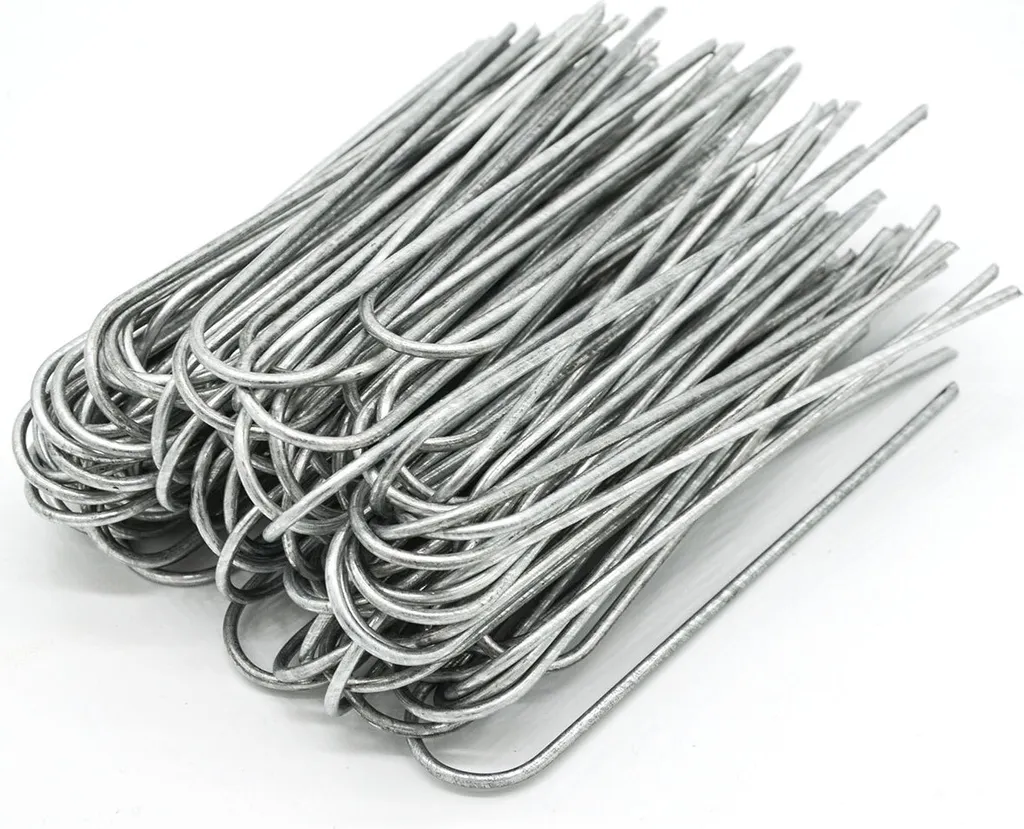 Piquets de fixation jardin 150x30mm en acier galvanisé lot de 100
