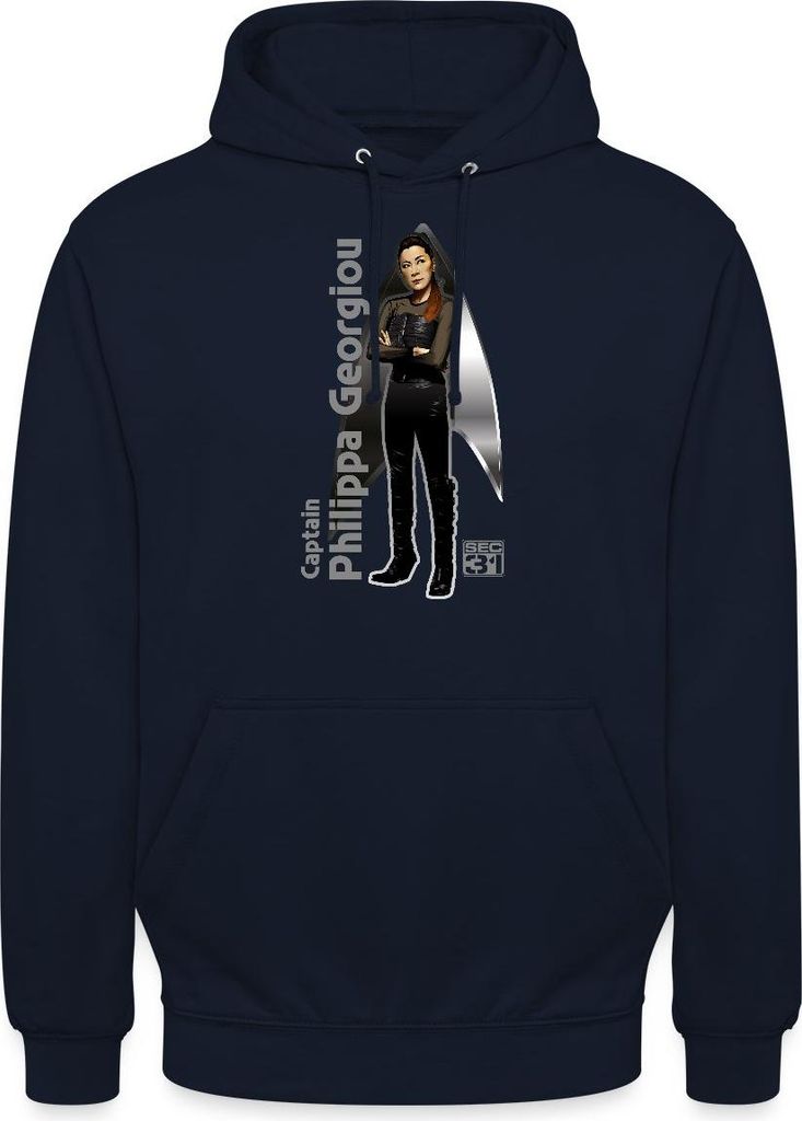 Spreadshirt Star Trek Discovery Captain Philippa Georgiou Uni Hoodie, 4XL, Navy