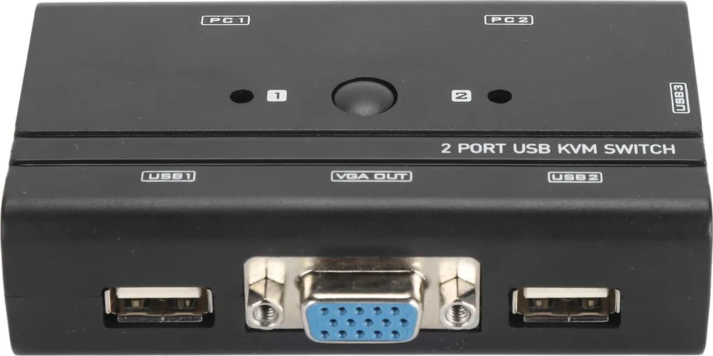 Boîtier KVM VGA pour Contrôler 2 PC avec un Seul Clavier et une Souris
