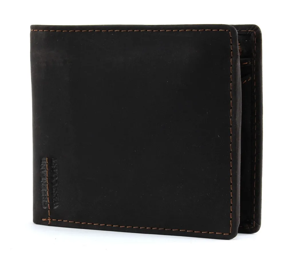 Porte-monnaie Westcoast Zip Wallet Cuir Brun Foncé avec Finition Vintage