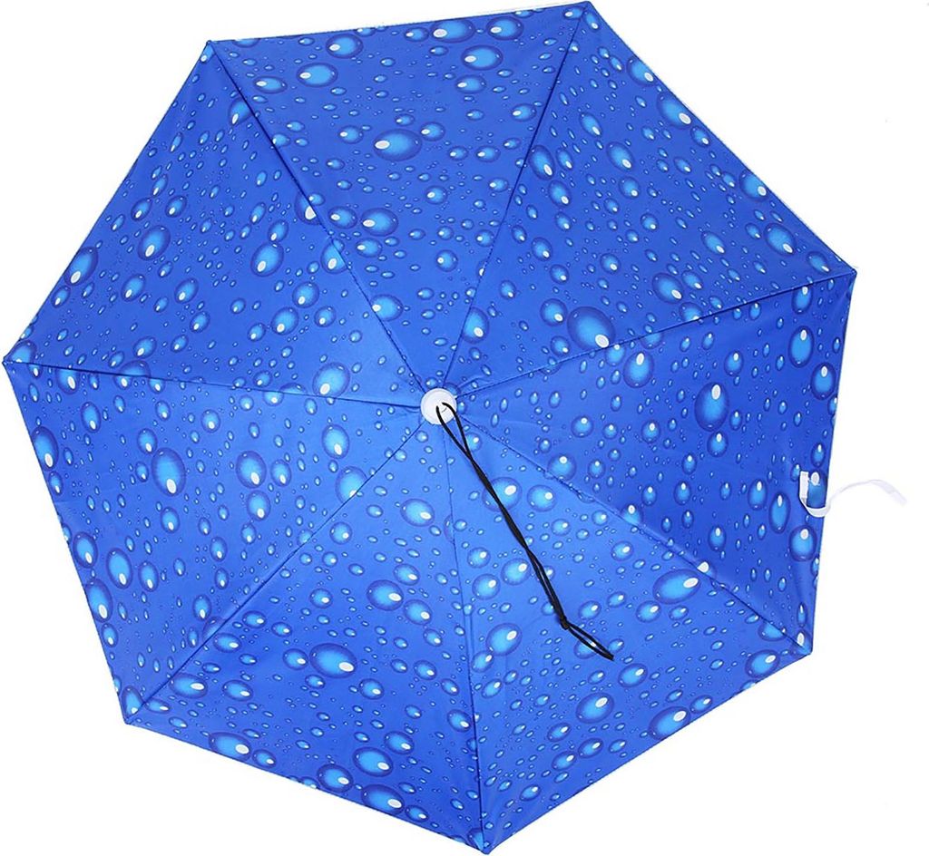 1 Stück 77 cm Sonnenschutz Winddichter Kopfbügel Faltbarer Hutschirm (Regentropfenblau)