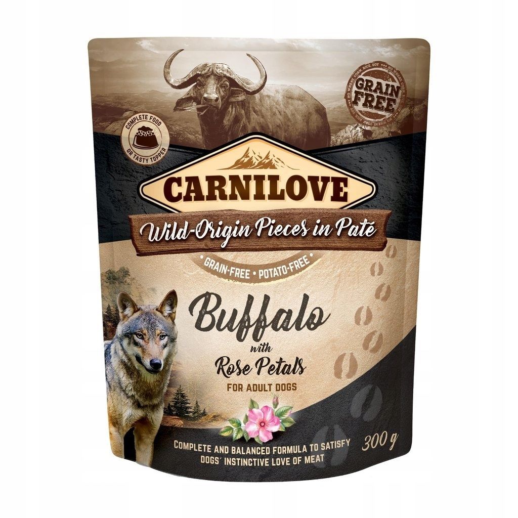 Carnilove Dog Büffel & Rosenblätter Nassfutter, 300g