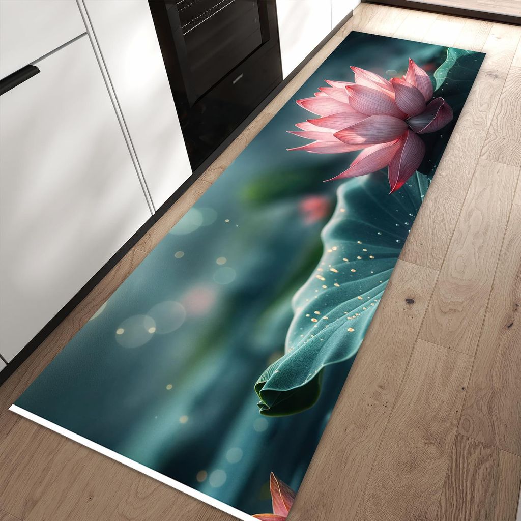 Küchenteppich 60x90cm rutschfest & abwischbar PVC Läufer - Lotuszauber