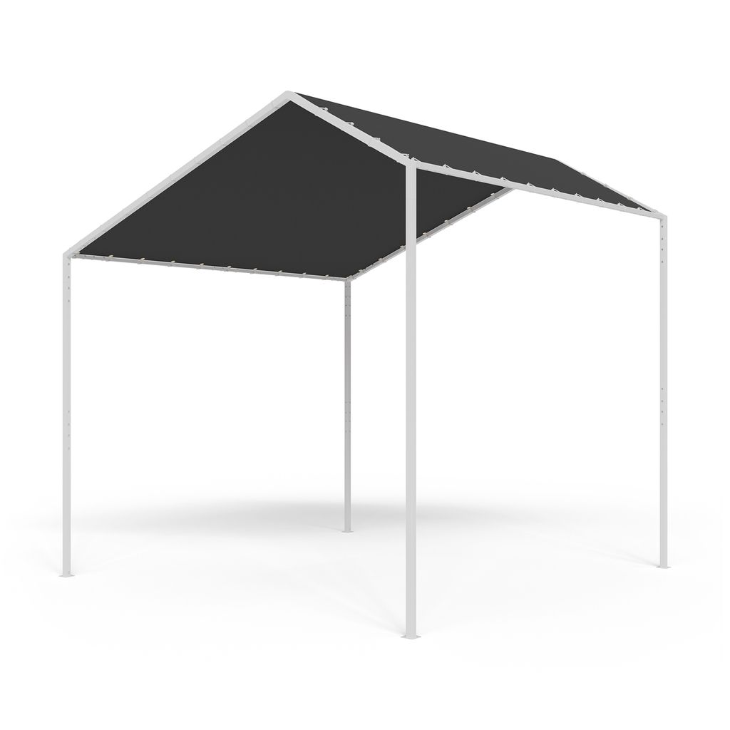 Blumfeldt Pergola, Metall Pavillon mit Polyester Schrägdach, Sonnensegel mit Gestell, Überdachung Freistehend, Sonnenschutz für Garten und Terra...