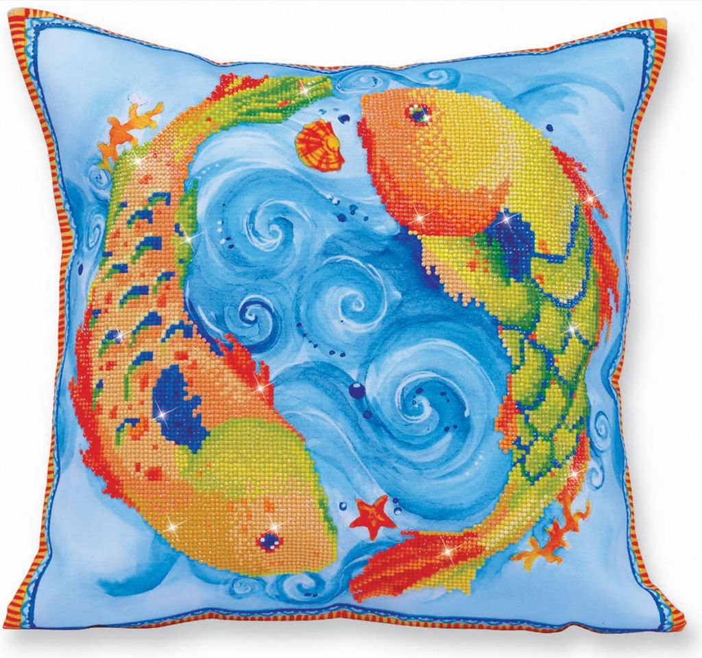 Diamond Dotz Kissenbezug Diamond Painting Dancing Fish 45x45 cm