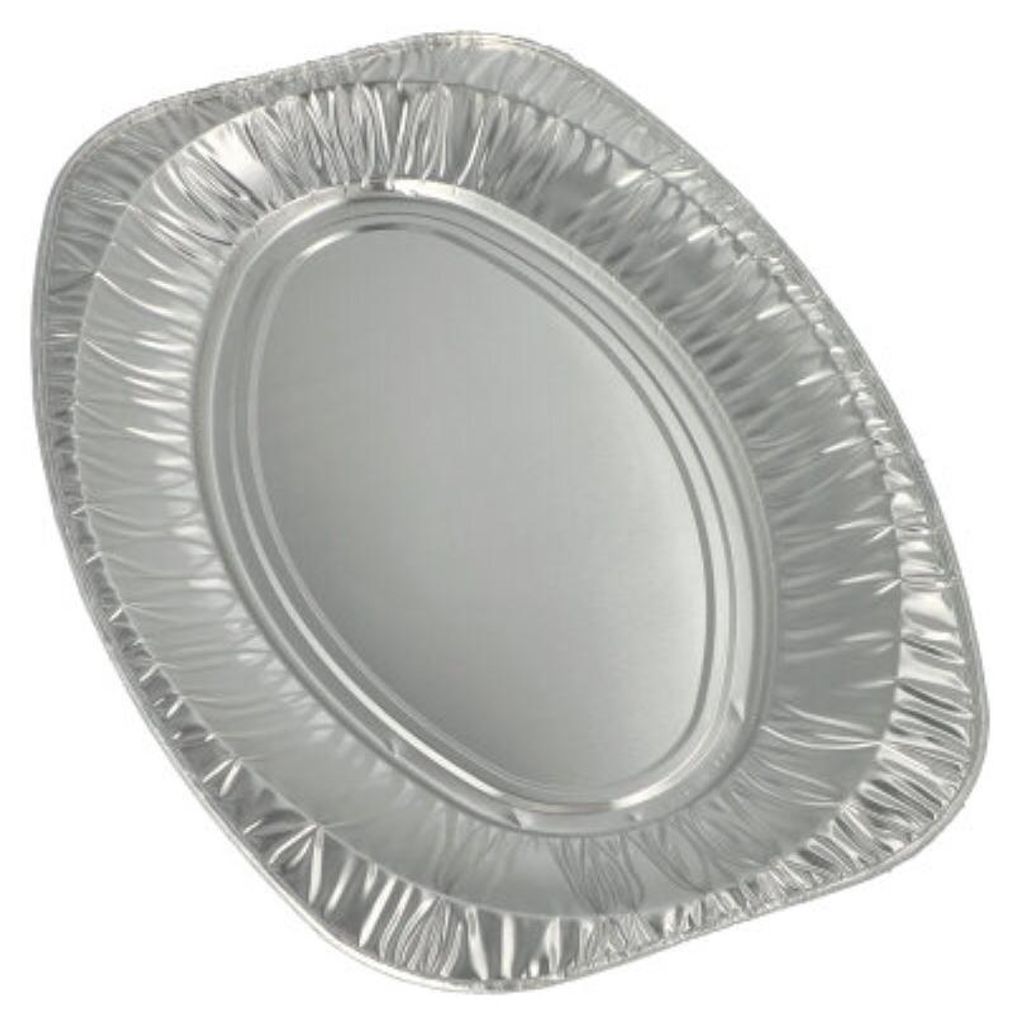 3 Servierplatten, Alu oval 43 cm x 29 cm Produktbild 