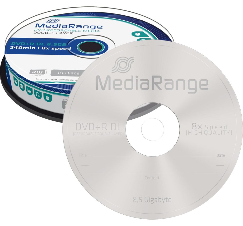 MediaRange MR466 DVD+R MediaRange 8.5GB  10pcs Spindel Immagine del prodotto 
