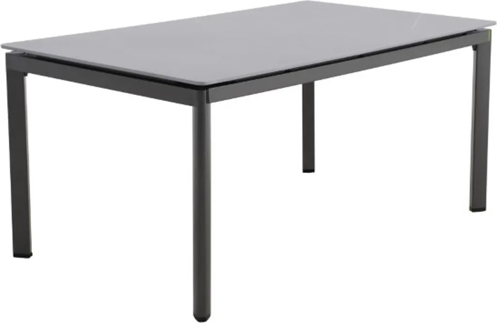 Table de jardin 160x95 cm Gris Armani Pierre Frittée Inrayable MWH