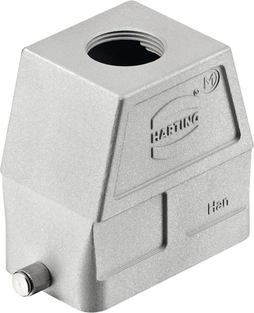 HARTING Han 10B EMV Tüllengehäuse hoch, 1xM25 gerader Kabelabgang, für 1 Bügel (am Unterteil) - 1 Stück