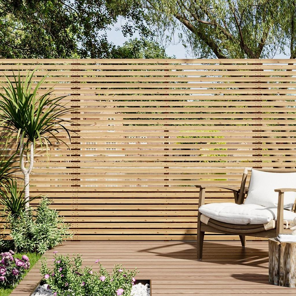 Livingandhome Garten-Sichtschutzzaun Holz – teilweiser Produktbild 