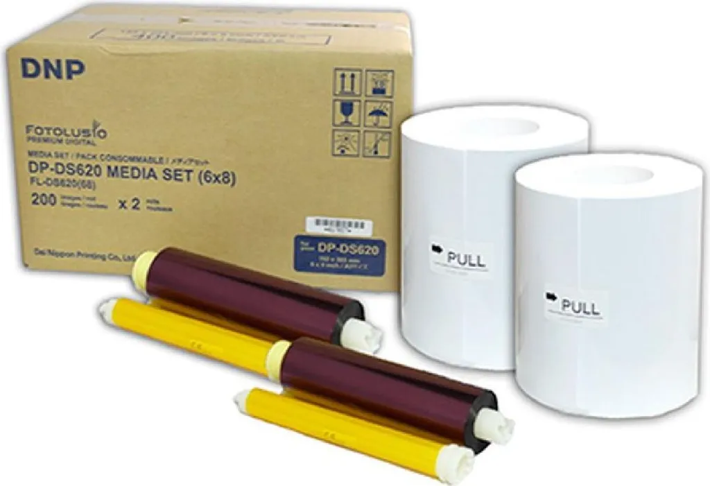 DNP Papier DM68620 pour DS620 - 2 Rouleaux de 200 Tirages 15x20 cm