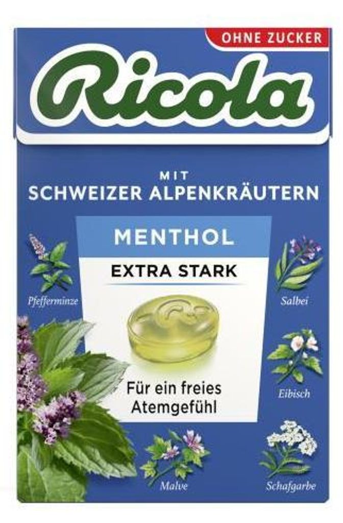 Ricola Menthol Extra Stark ohne Zucker Obrázek produktu 