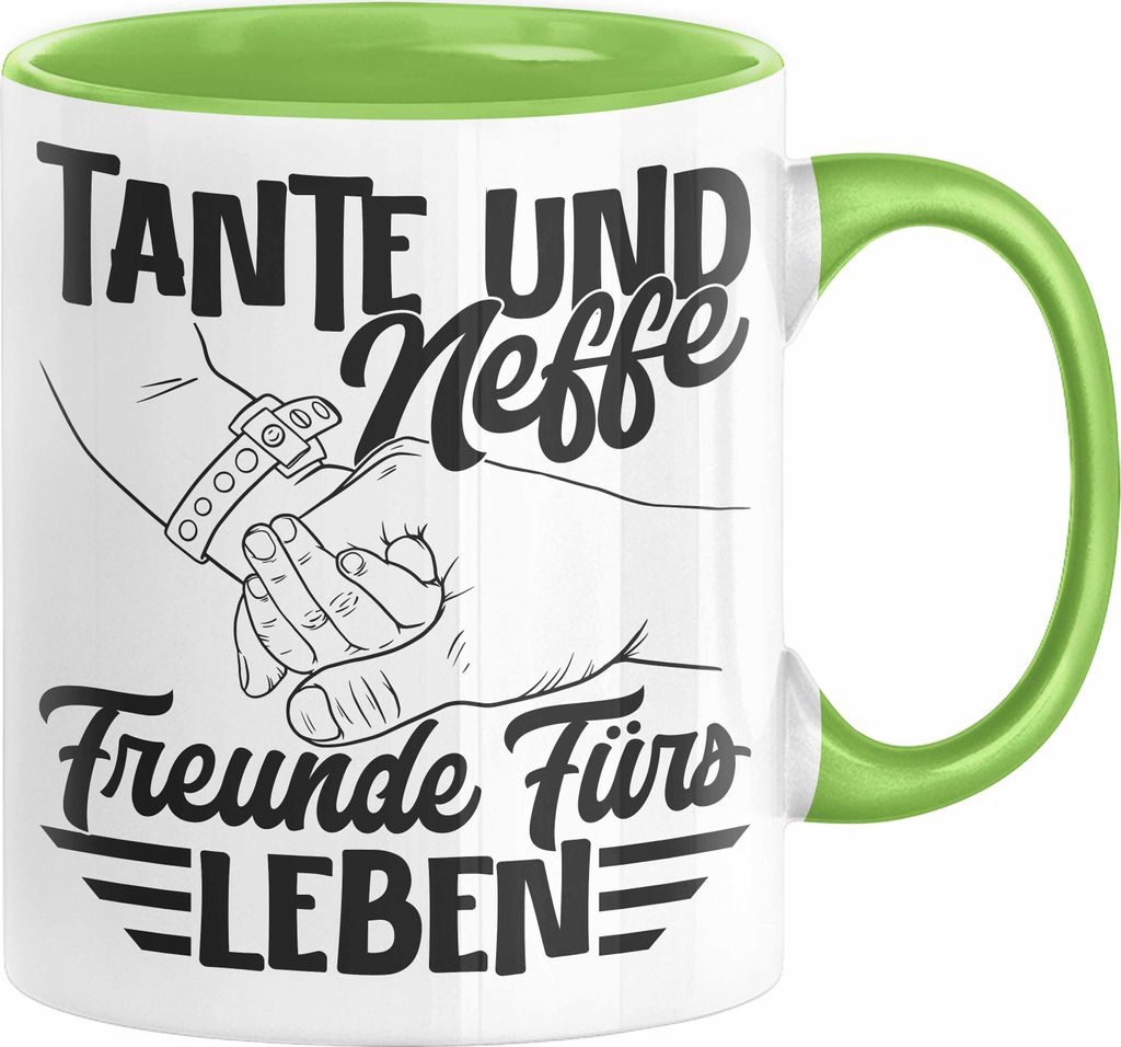 Tante Und Neffe Freunde Fürs Leben Tasse Geschenk für Neffen Tante (Grün)