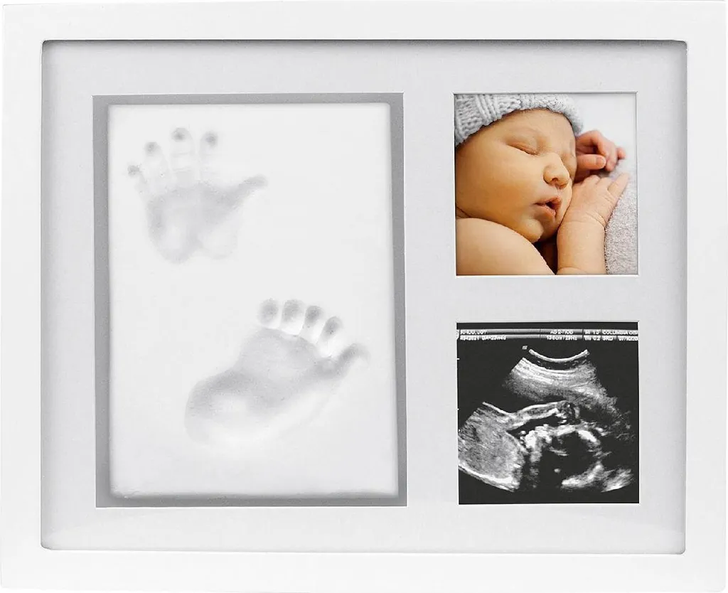 Cadre Photo Bébé avec Empreinte de Main et Pied - Décoration Naissance - 3