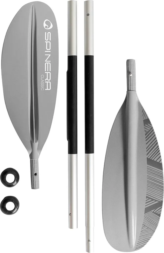 Pagaie Kayak Double Spinera Classic en Aluminium 230cm Grise 4-Pièces