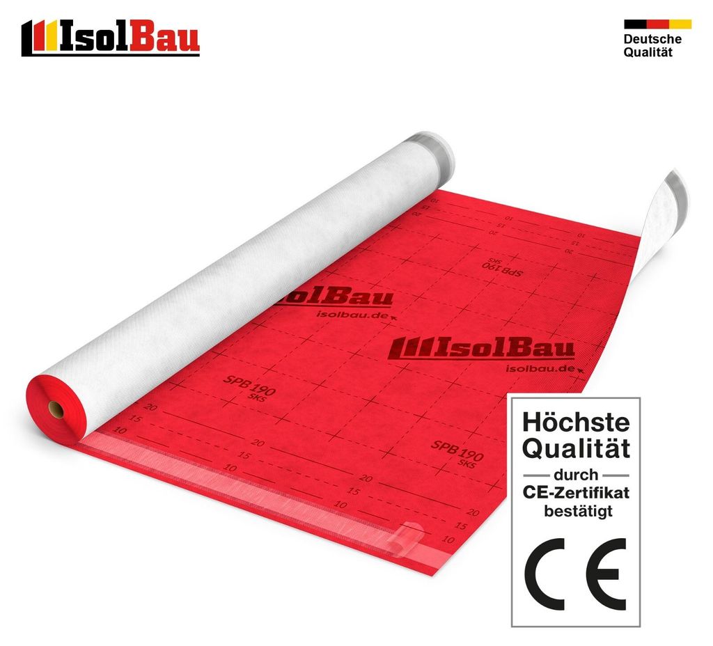 Unterspannbahn Dach 190g/m² Unterdeckbahn 15m²Rolle 1,5x10m Dachfolie SPB 190SKS