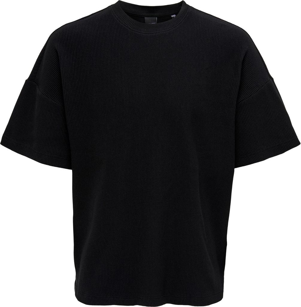 ONLY & SONS Einfarbiges Rundhals T-Shirt Weites Kurzarm Shirt Basic ONSBERKELEY Größe: S