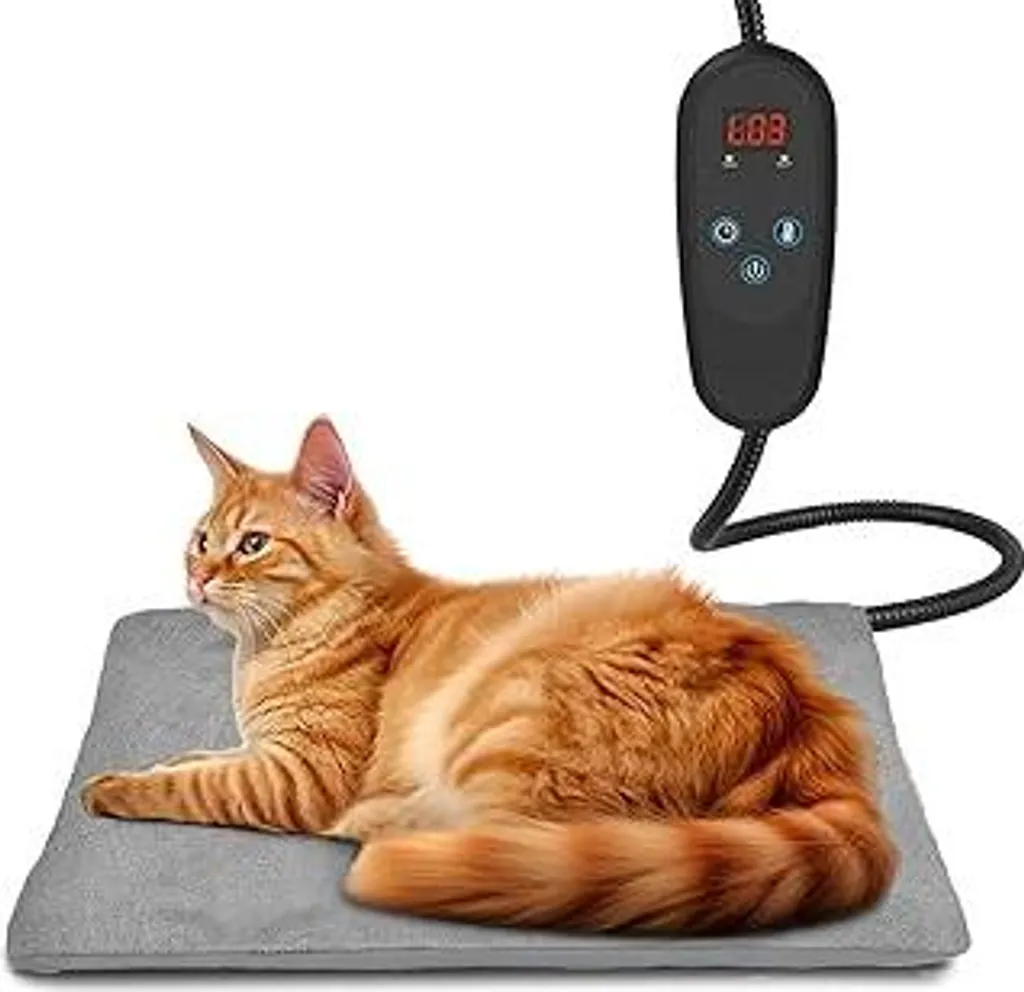 Cuscino Riscaldante per Cani e Gatti con Timer 24h e 6 Livelli Temp - 1