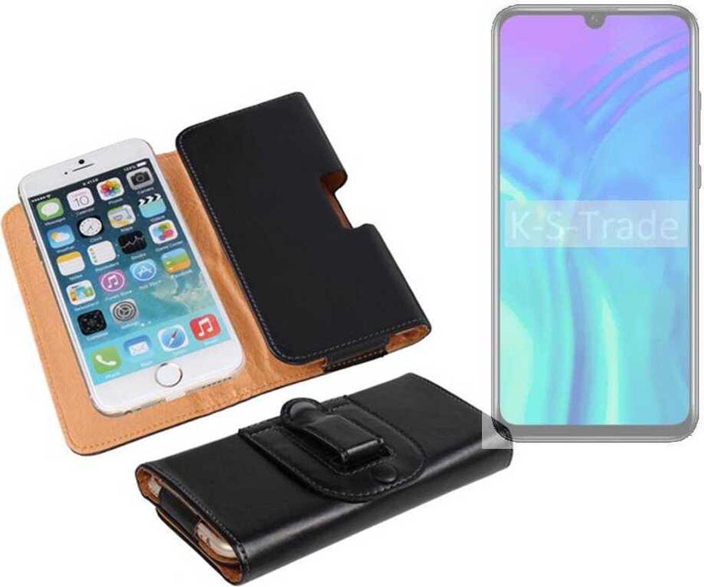 K-S-Trade Schützhülle Handyhülle kompatibel mit Huawei Honor 20 Lite Holster Gürtel Tasche Schutzhülle Handy-Tasche Smartphone Case Seitentasche