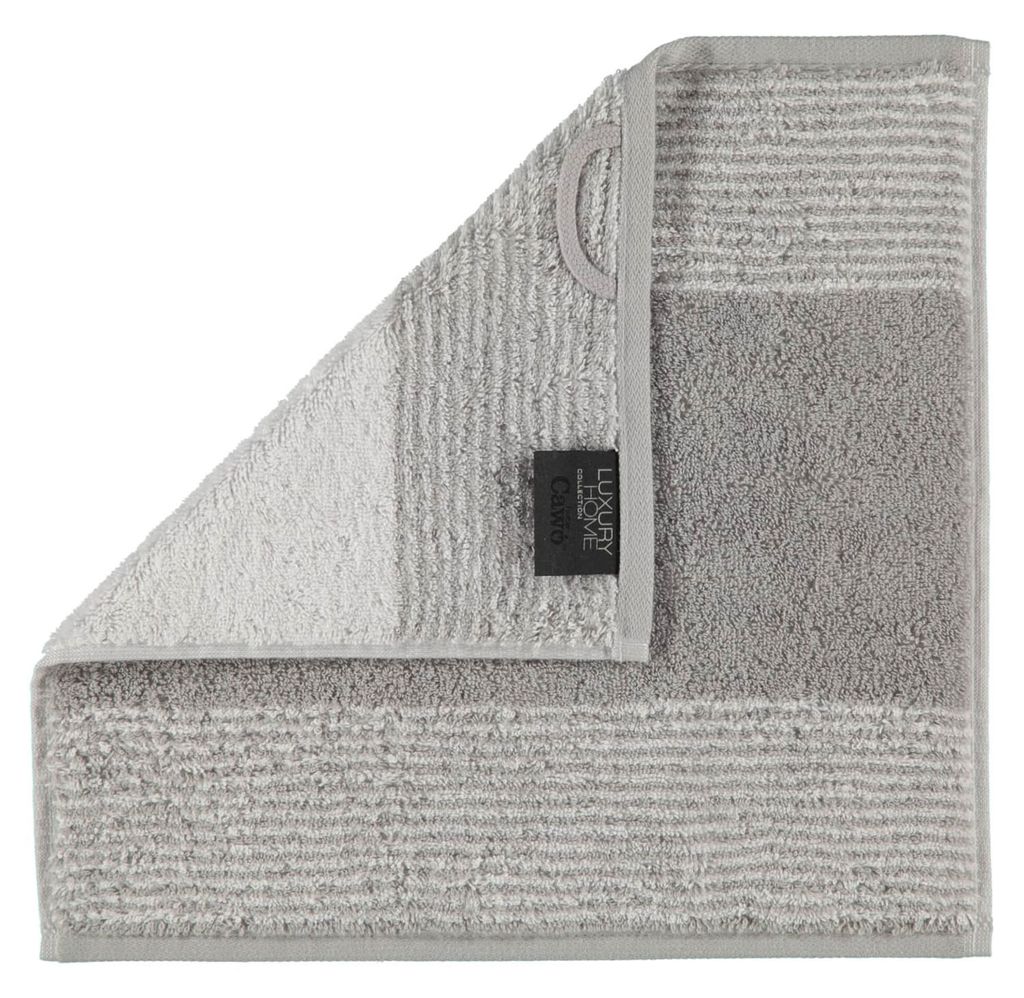 Seiftuch - Grau - Weiß - Baumwolle - 30 x 30 cm - mit feinen Streifen