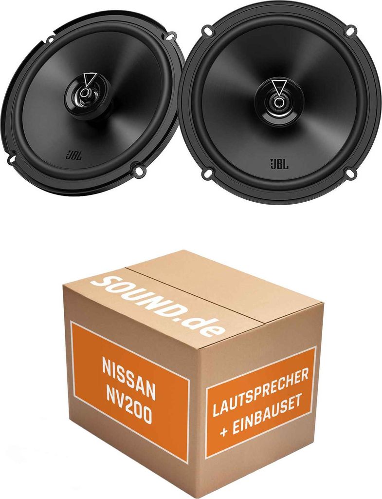Lautsprecher Boxen Einbaupaket vorne JBL Club 3 64FSL passend für Nissan NV200 | 2x Tief-Mitteltöner mit integriertem Hochtöner 165W MAX