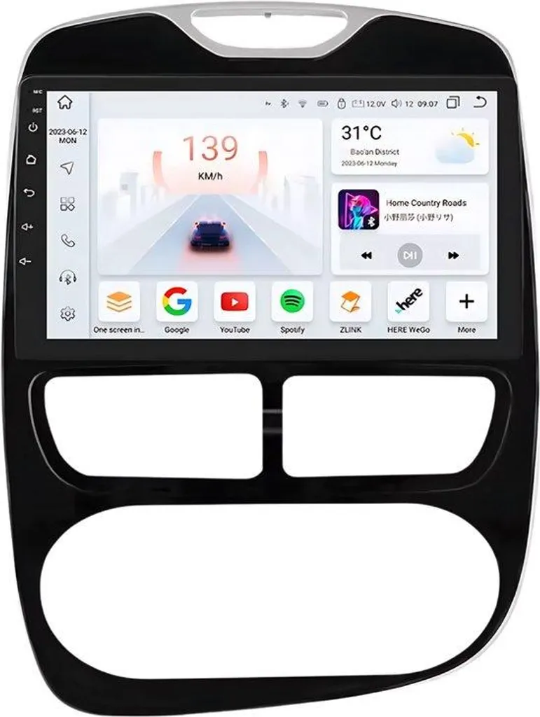 Autoradio 4 Go RAM avec Bluetooth et CarPlay sans fil pour Renault Clio