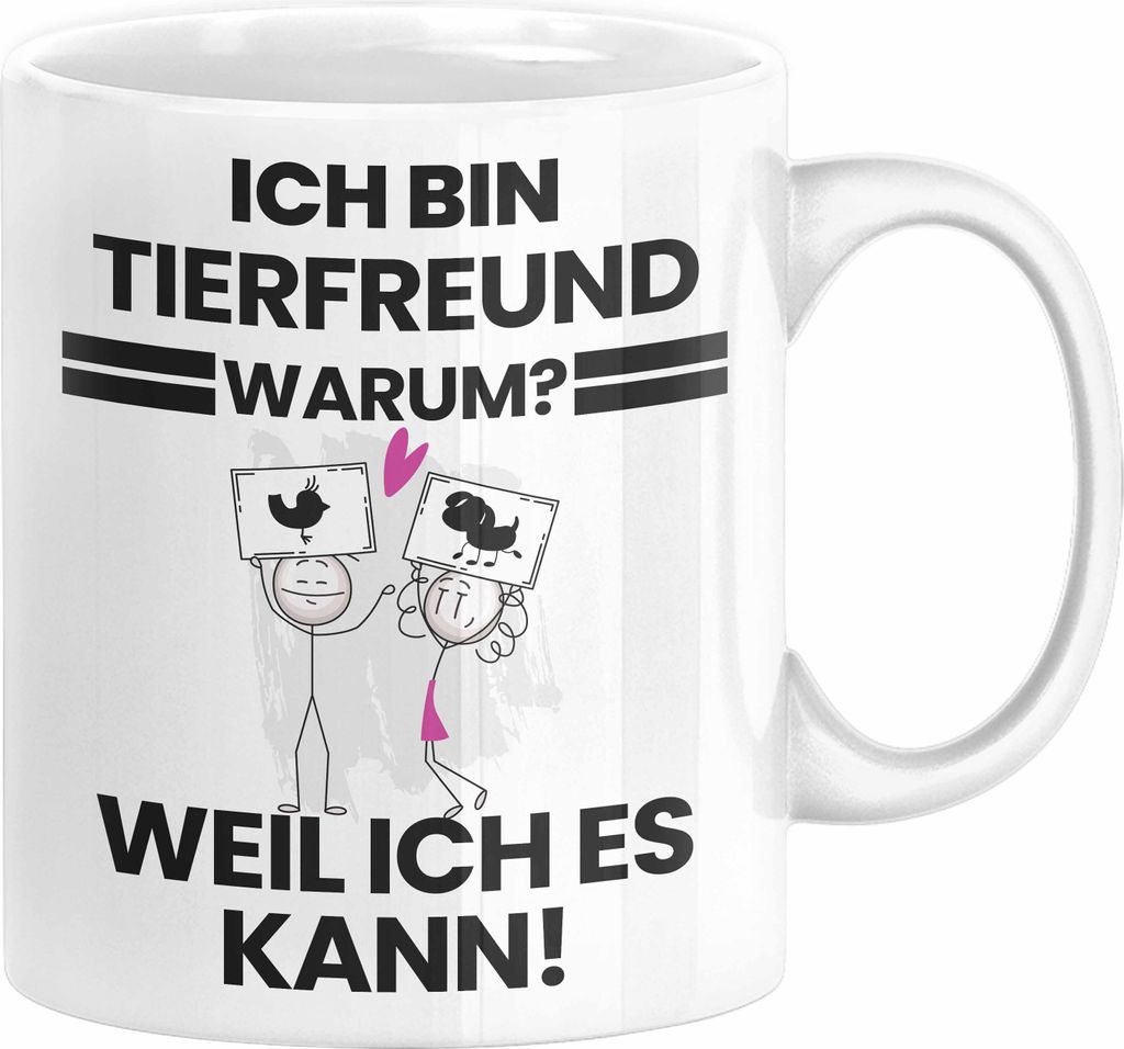 Tierfreund Geschenk Tasse Lustiger Spruch Ich Bin Produktbild 