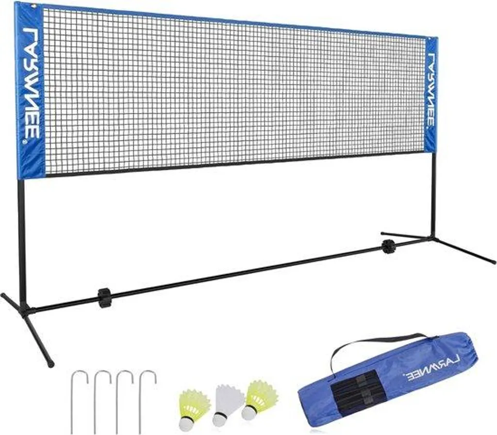 Filet de badminton portable 3 x 12 m avec sac de transport pratique
