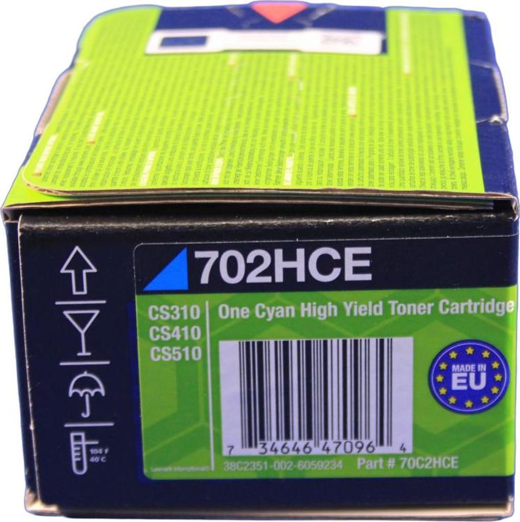 LEXMARK Toner 70C2HCE 702 Cyan Corporate Return