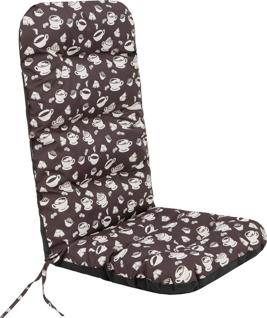 Bjird Stuhlauflagen Kissen für Gartenmöbel Gartenmöbelauflagen - Basia - 123 x 48 x 7 cm - Braun Chocolate