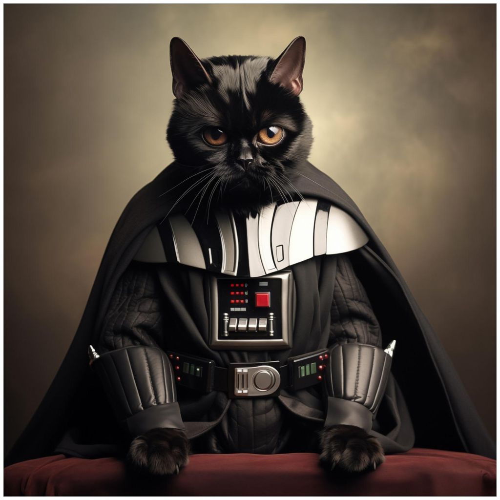 Wallario Memoboard Magnettafel aus Glas, Größe 50 x 50 cm, Motiv Katze im Kostüm