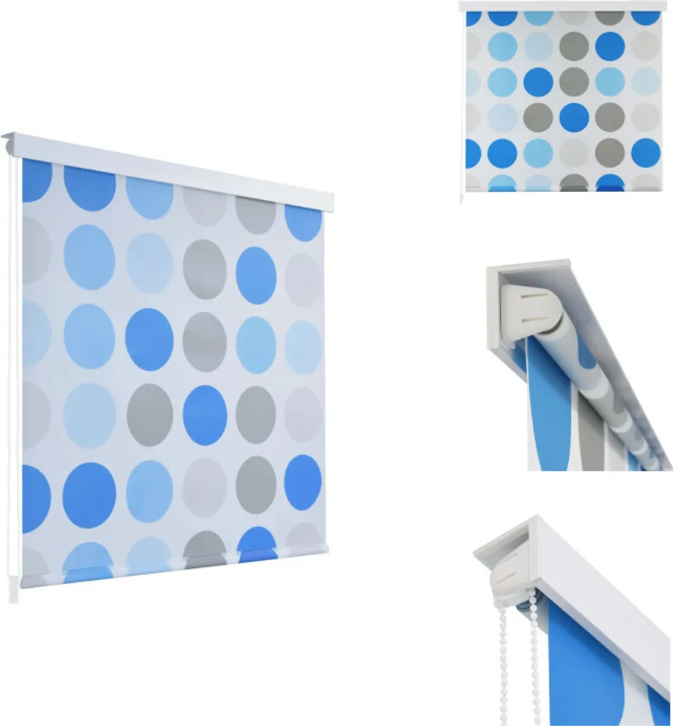 vidaXL Tenda Rullo Bagno 140x240 Motivo Cerchi | Impermeabile