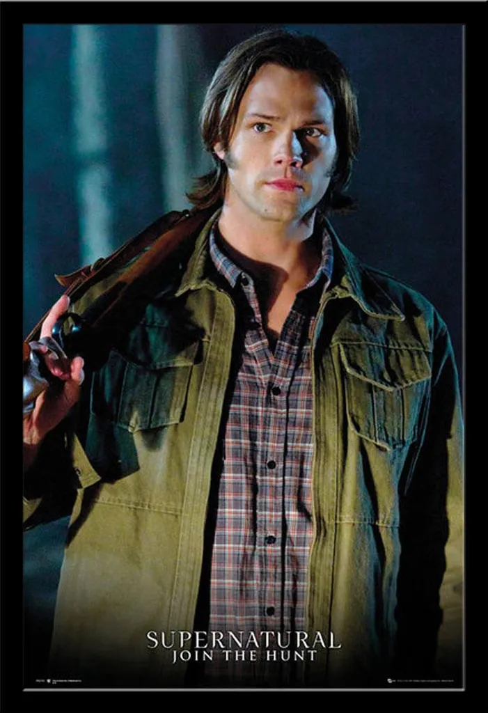 Set Supernatural Sam Solo: Poster 61x91,5 + Cornice MDF Nero Shinsuke