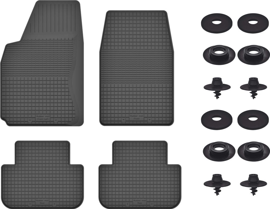 Gummimatten Mit Stoppern Für: Tesla Model X (2016-) Schwarz Produktbild 