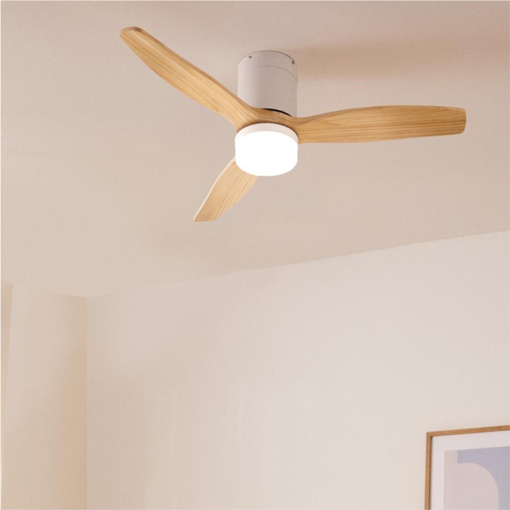 WIND CALM - Leiser Deckenventilator 40W mit technischen Produktbild 