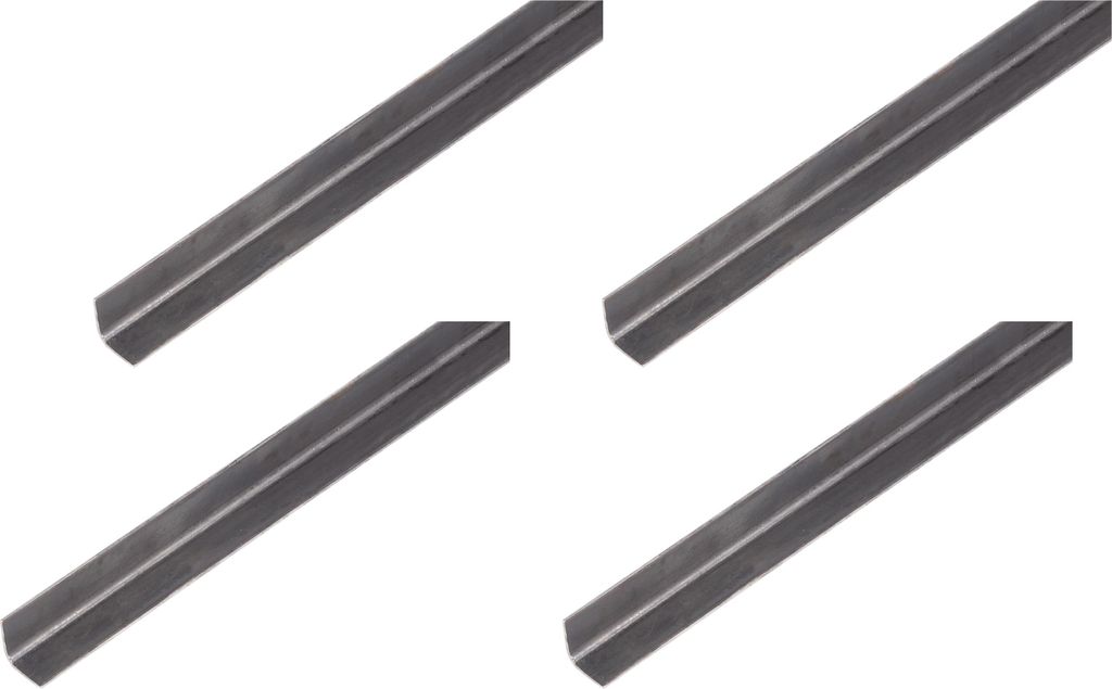 Alberts 4 x Winkelprofil, Stahl roh, 15 x 15 x 1,2 mm, Länge 2 m