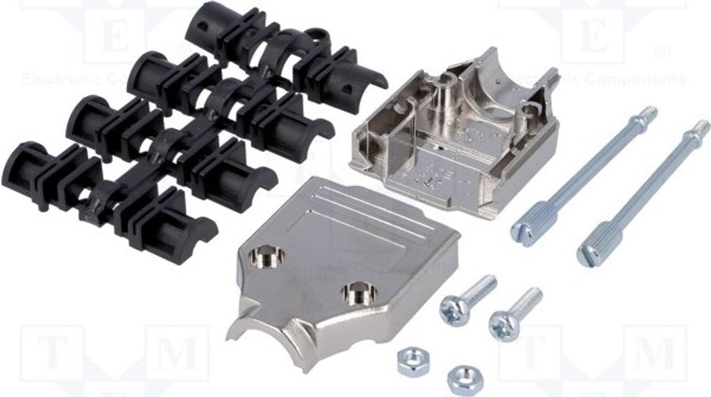 1x Gehäuse: für D-Sub-Steckverbinder D-Sub 9pin,D-Sub HD 15pin MHDTPK9-K D-Sub-Ge
