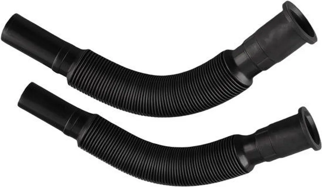 Bonde flexible noire anti-fuite pour évacuation évier et lavabo PVC