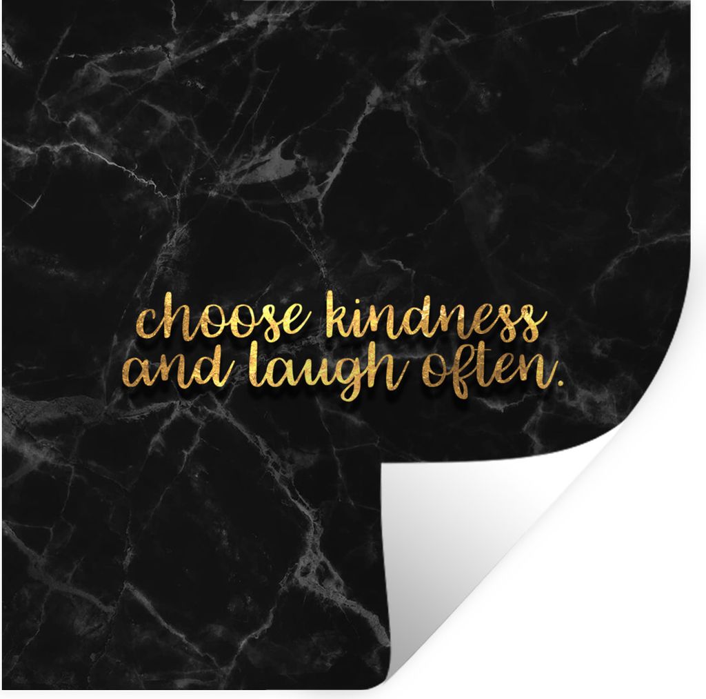 MuchoWow Wandtattoo Wandsticker Wandaufkleber Zitate - Sprichwörter - Gold - Marmor 100x100 cm Selbstklebend und Repositionierbar - Wierderverwe...
