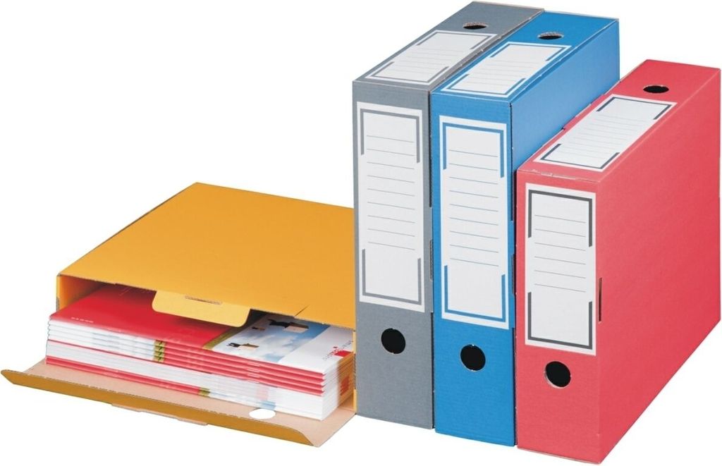 Archivschachtel 80x265x325mm anthrazit/weiß Packung mit 20 Stück