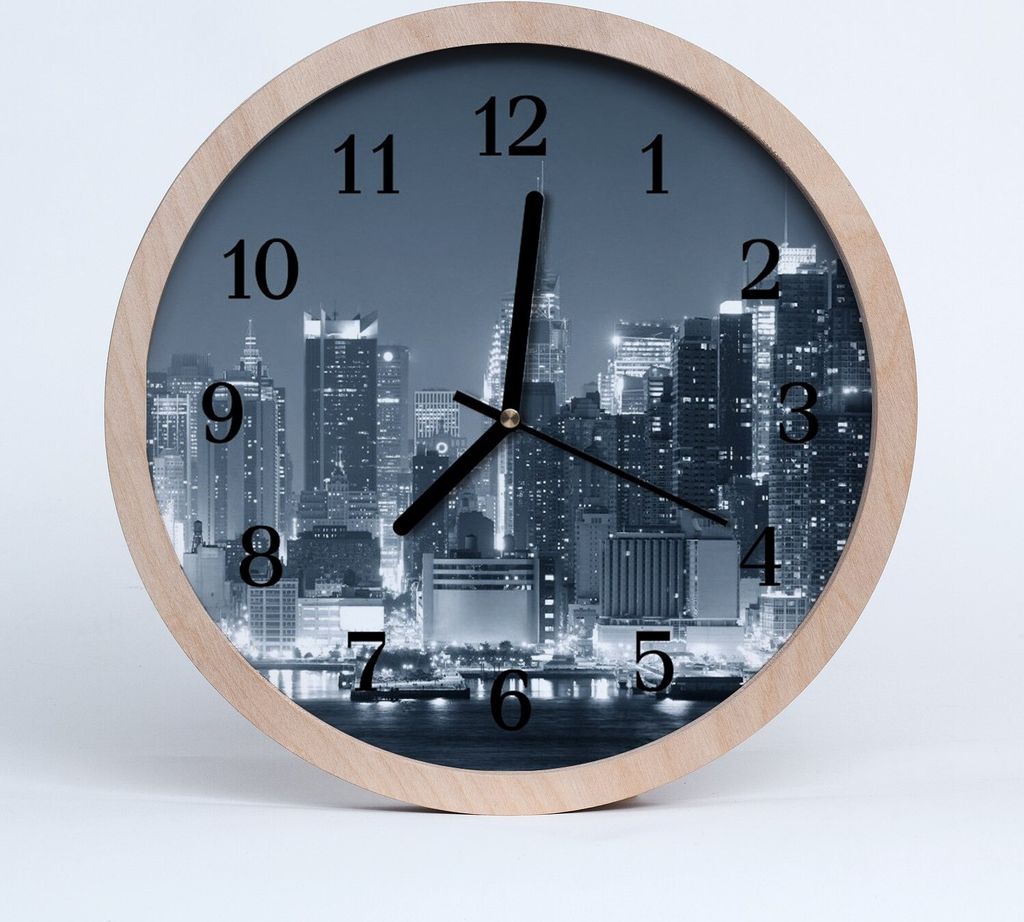 Holzuhr 20fi cm wanduhr - Stadtgebäude Stadt